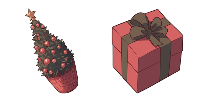 Christmas Tree & Red Gift Cursor