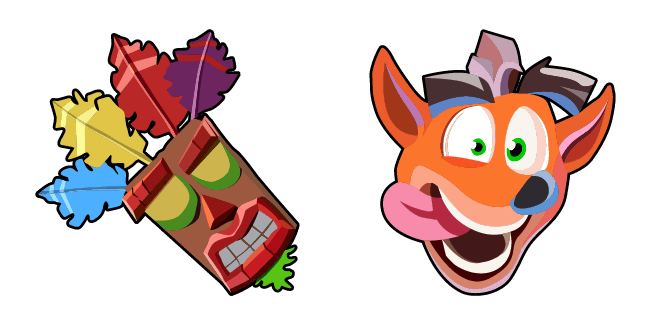 Crash Bandicoot & Aku Aku Mask Cursor