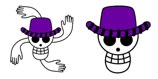 One Piece Nico Robin Jolly Roger Animated Cursor