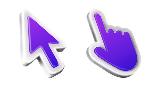 3D Purple Mac Cursor