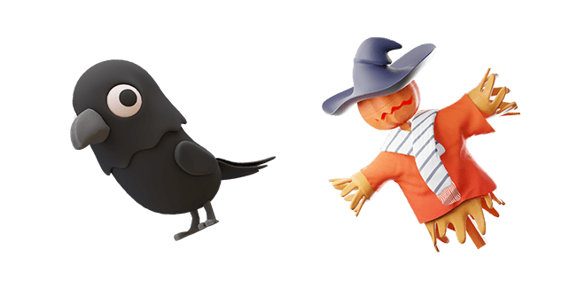 Black Raven & Scarecrow 3D Cursor