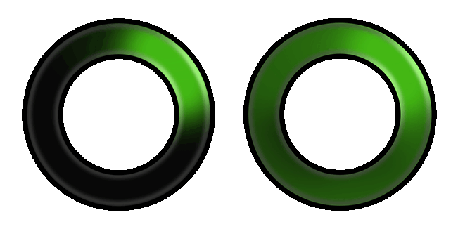 Black & Green Glowing Loading Ring Animated Cursor