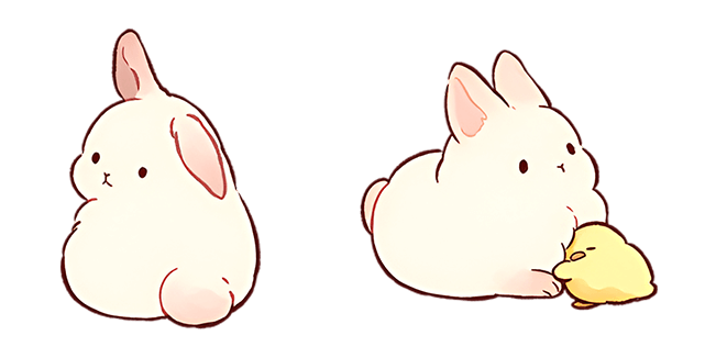 White Cute Bunny Cursor