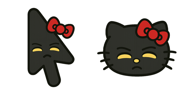 Eerie Dark Hello Kitty Cursor