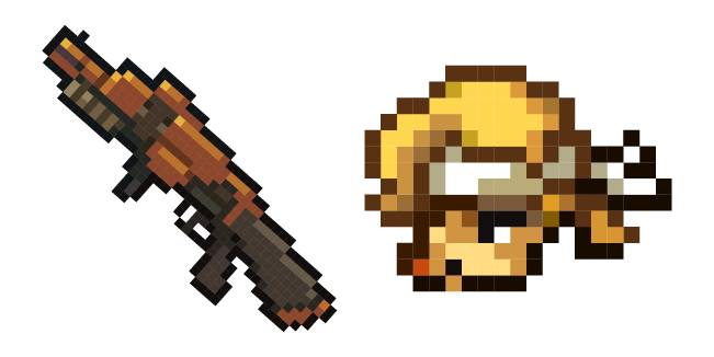 Metal Slug Marco Rossi & Machine Gun Pixel Cursor