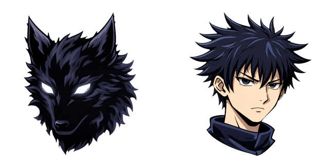 Jujutsu Kaisen Megumi Fushiguro & Divine Dog Cursor