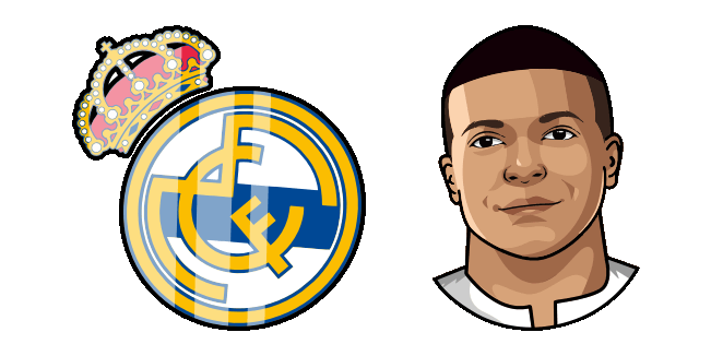 Mbappe & Real Madrid Logo Animated Cursor