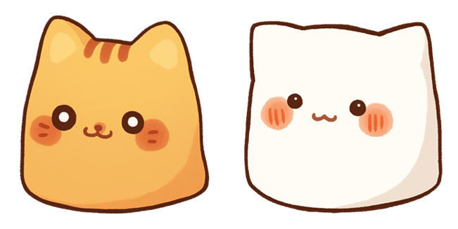 Kawaii Yellow & White Kitty Cursor