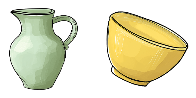 Aesthetic Ceramic Jug & Yellow Bowl Cursor