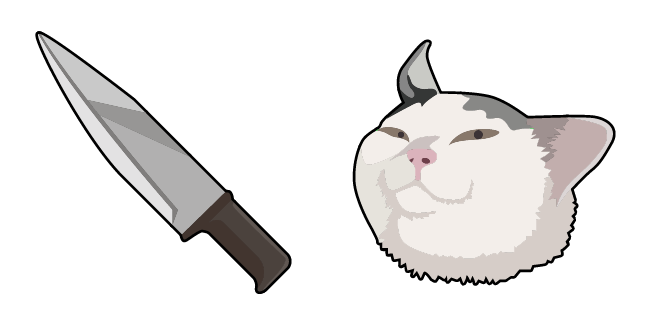 Knife Cat Meme Cursor