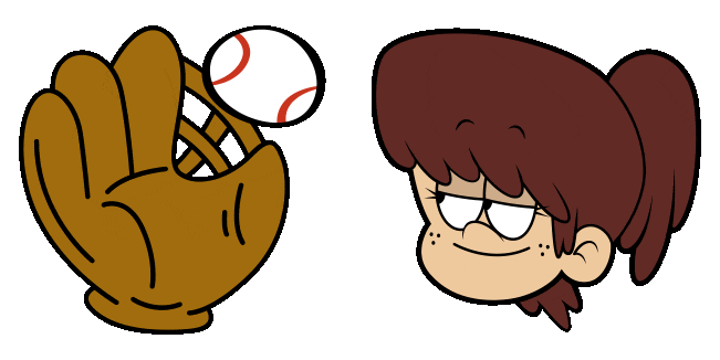 The Loud House Lynn Loud & Baseball Glove Animated Cursor