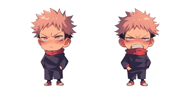 Chibi Angry Yuji Itadori Jujutsu Kaisen Cursor