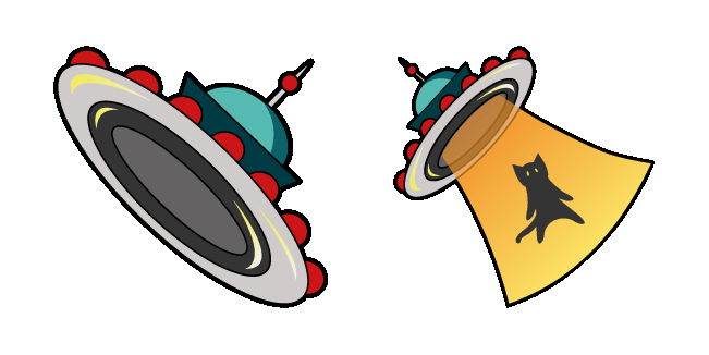 UFO Ship Stolen Cat Animated Cursor