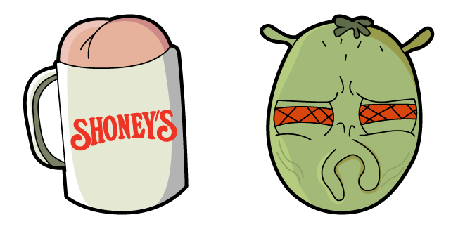 Rick and Morty Cornvelious Daniel & Butt Mug Cursor