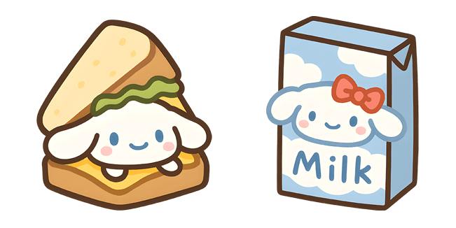 Sanrio Cinnamoroll Sandwich & Milk Cursor