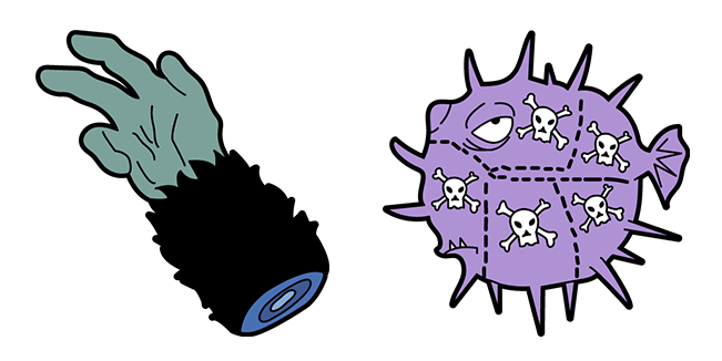 The Simpsons Monkey's Paw & Fugu Fish Cursor