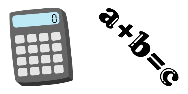 School Calculator & Math Formula Animated Cursor