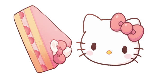 Sanrio Hello Kitty & Strawberry Cake Cursor