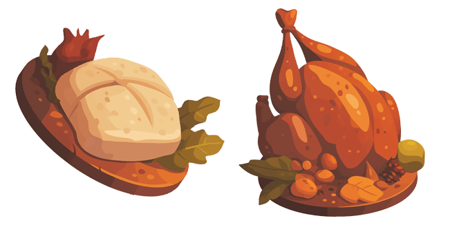 Thanksgiving Day Dishes Cursor