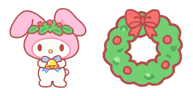 My Melody Christmas Wreath Cursor
