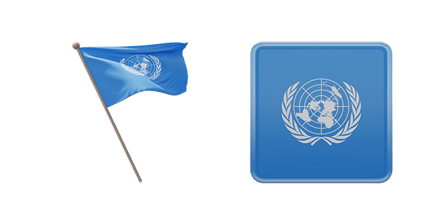 United Nations Flag 3D Cursor