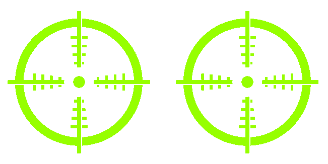 Neon Green Precision Scope Crosshair Animated Cursor