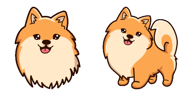 German Spitz Winking Animated Cursor