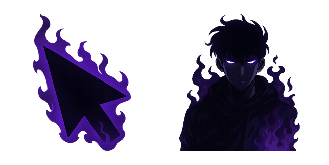 Solo Leveling Sung Jinwoo Dark Flames Cursor