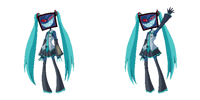 Hazbin Hotel Vox x Hatsune Miku Animated Cursor