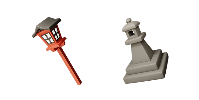 Tourou Lamp & Rock 3D Cursor