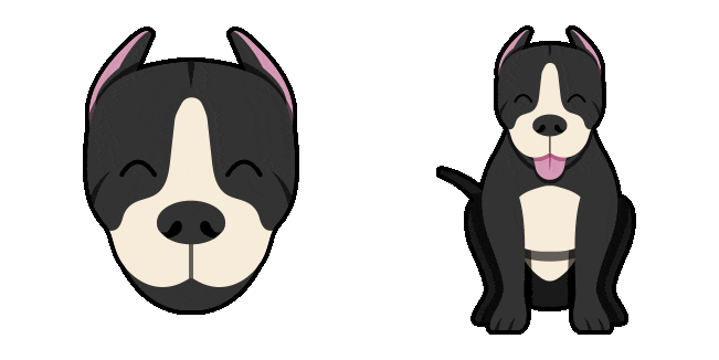 Pitbull Tongue Out Animated Cursor