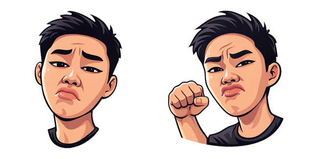 Dramatic Asian Face Meme Cursor