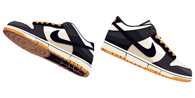 Black Cream Low Top Nike Sneakers Cursor