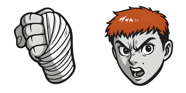 Baki The Grappler Baki Hanma & Fist Cursor