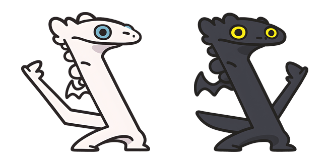 HTTYD Toothless & Light Fury Dance Meme Cursor