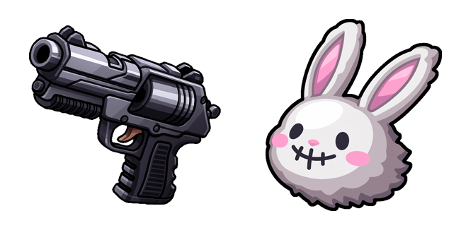 Cute Bunny & Gun Cursor