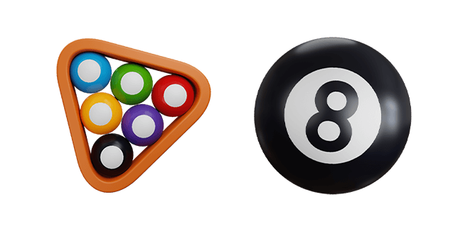 Billiard Ball Set & 8 Ball 3D Cursor