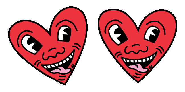 Keith Haring Heart Animated Cursor