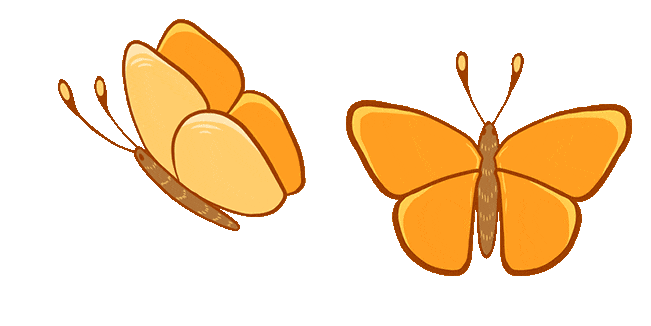 Orange Butterfly Animated Cursor
