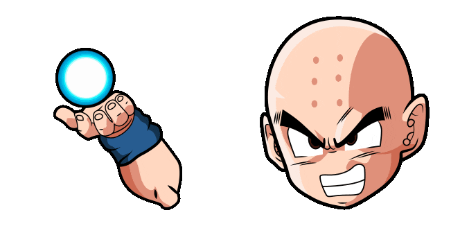 Dragon Ball Krillin & Fusion Spirit Bomb Animated Cursor