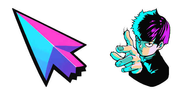 Mob Psycho 100 Shigeo Kageyama Neon Cursor