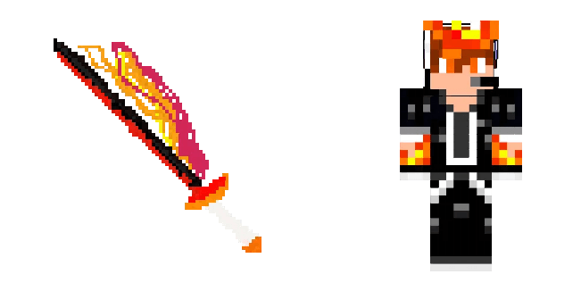 Minecraft Rengoku & Katana Pixel Cursor