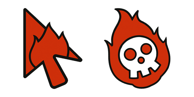 Fire Force Burning Skull Cursor