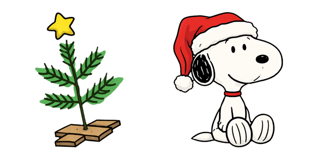Snoopy & Christmas Tree Cursor