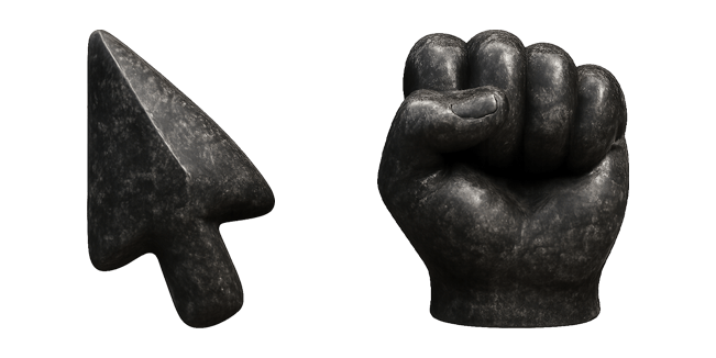 Black Marble Arrow 3D Cursor