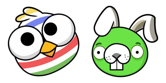 Angry Birds Striped Bird & Easter Pig Cursor