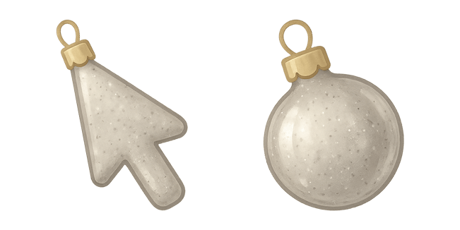 Frosted Glass Christmas Ball Ornament Cursor