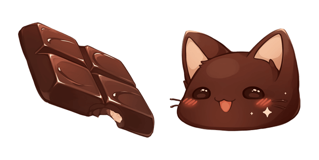 Chocolate Bar & Cat Cute Cursor