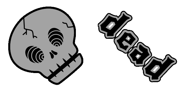 Goth Aesthetic Skull & Dead Animated Cursor