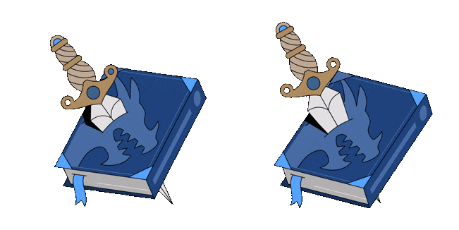 Dagger in a Book Animated Cursor